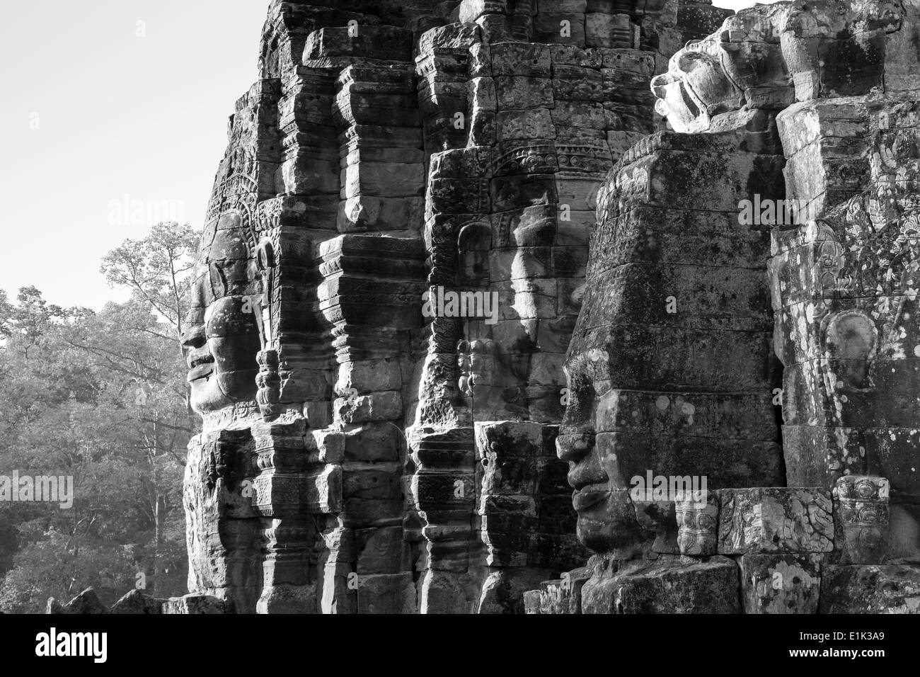 The Bayon is a temple in Angkor Thom, Angkor, Siem Reap, Cambodia. Its ...