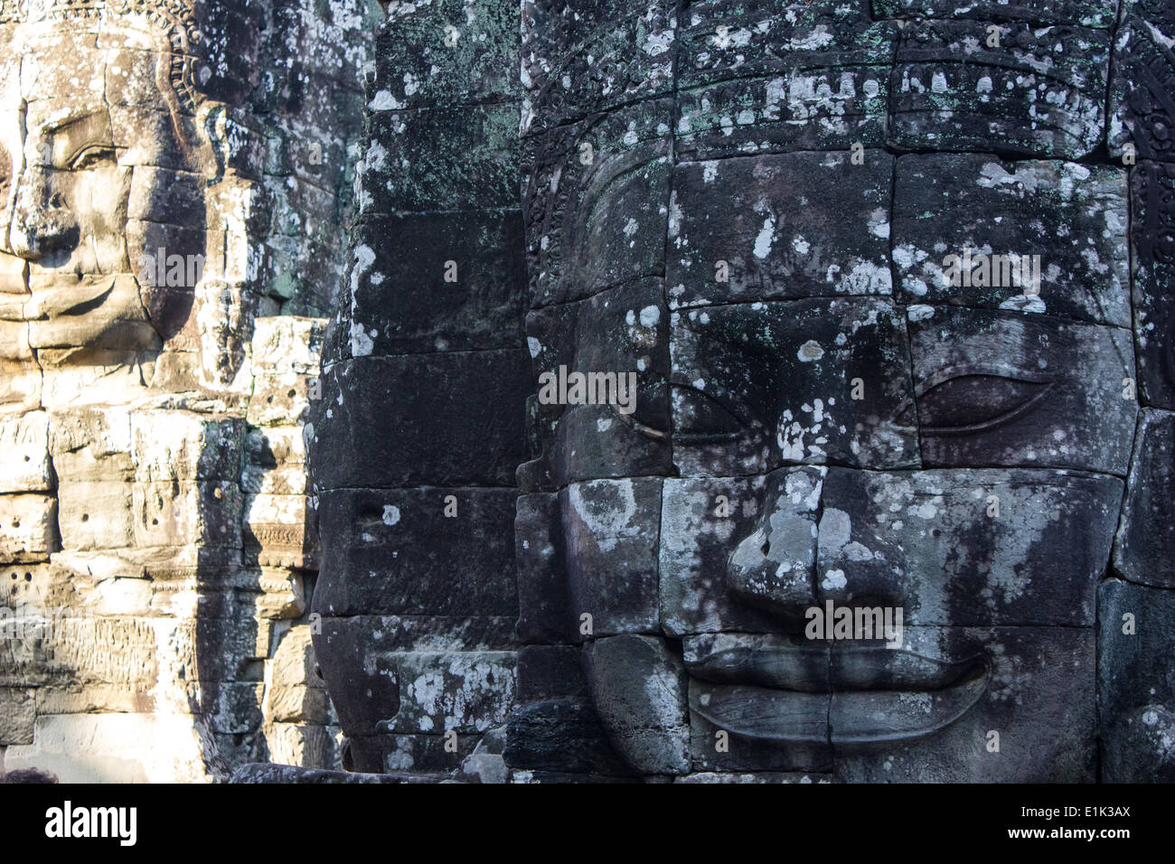The Bayon is a temple in Angkor Thom, Angkor, Siem Reap, Cambodia. Its ...