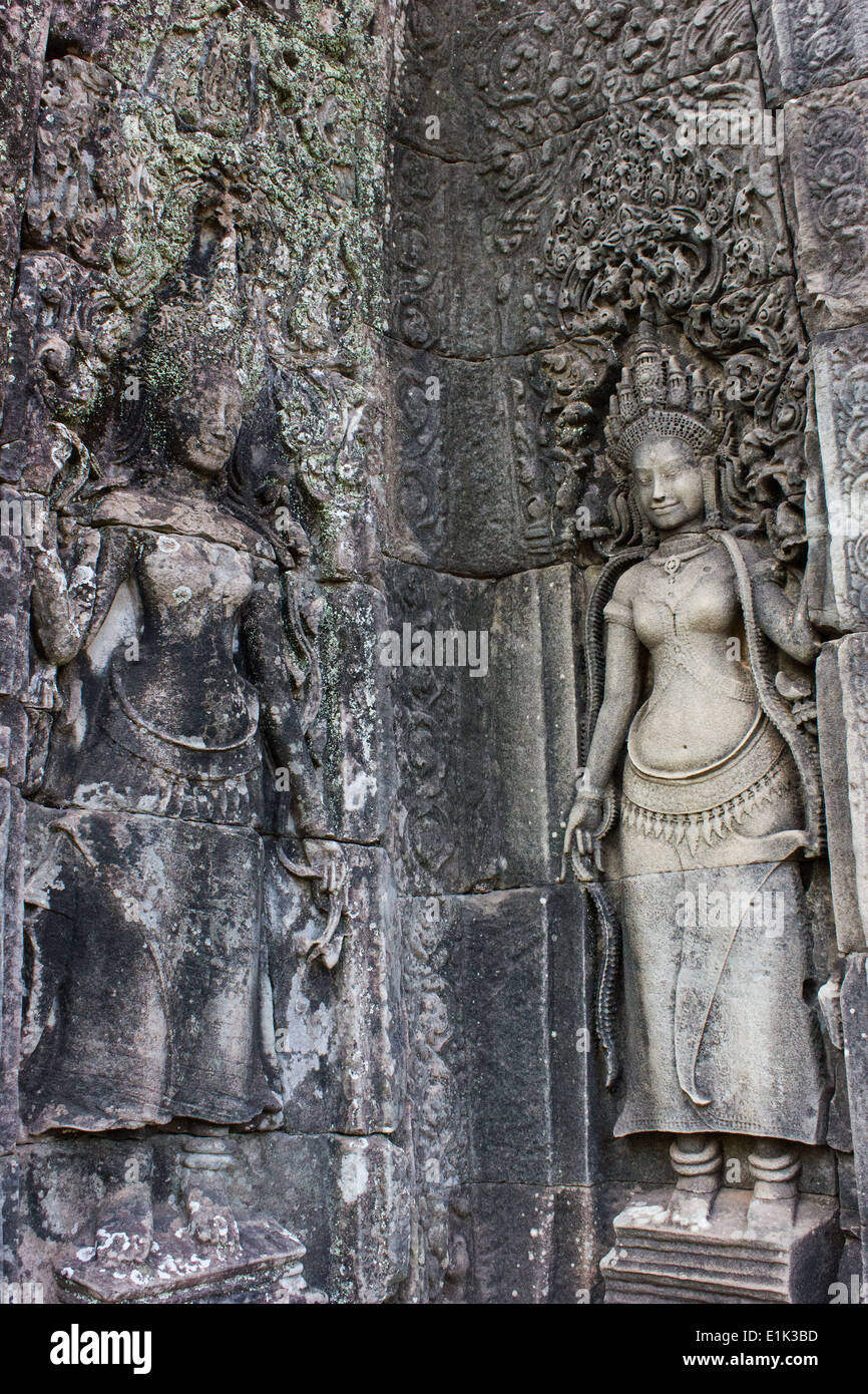 The Bayon is a temple in Angkor Thom, Angkor, Siem Reap, Cambodia. Its ...