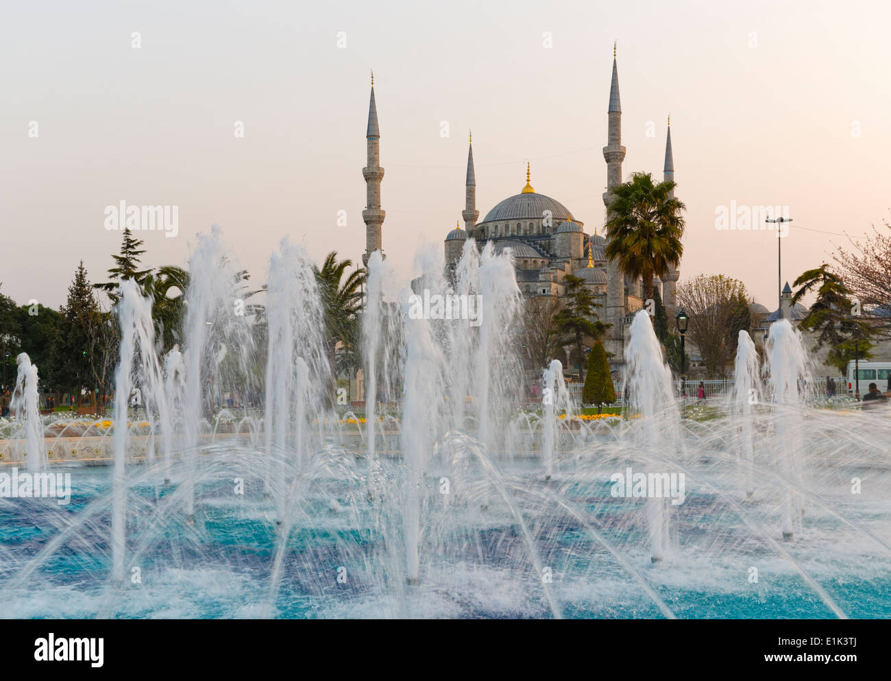 Turkey, Istanbul, Fountain and Blue Mosque Stock Photo - Alamy