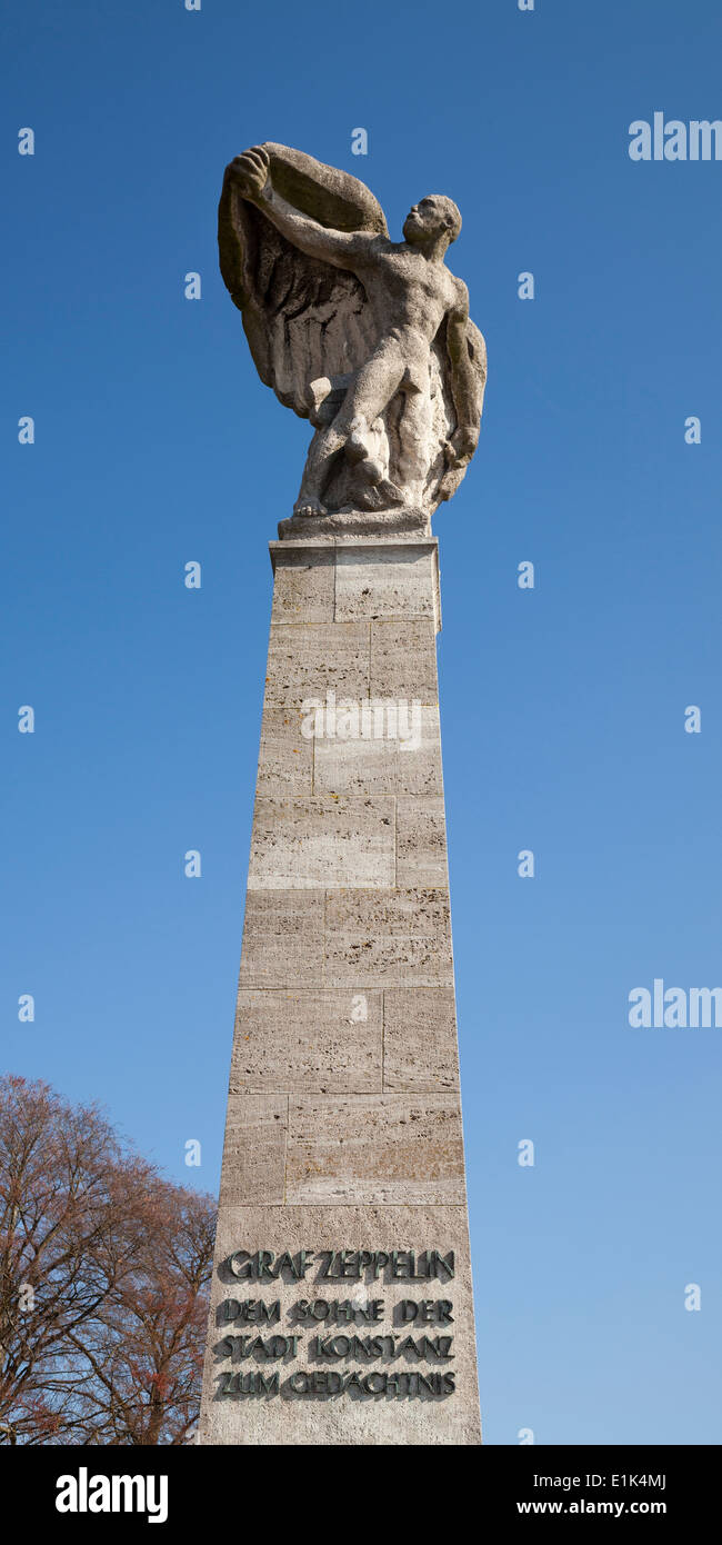 Germany, BadenWuerttemberg, Constance, Monument Ferdinand von Zeppelin
