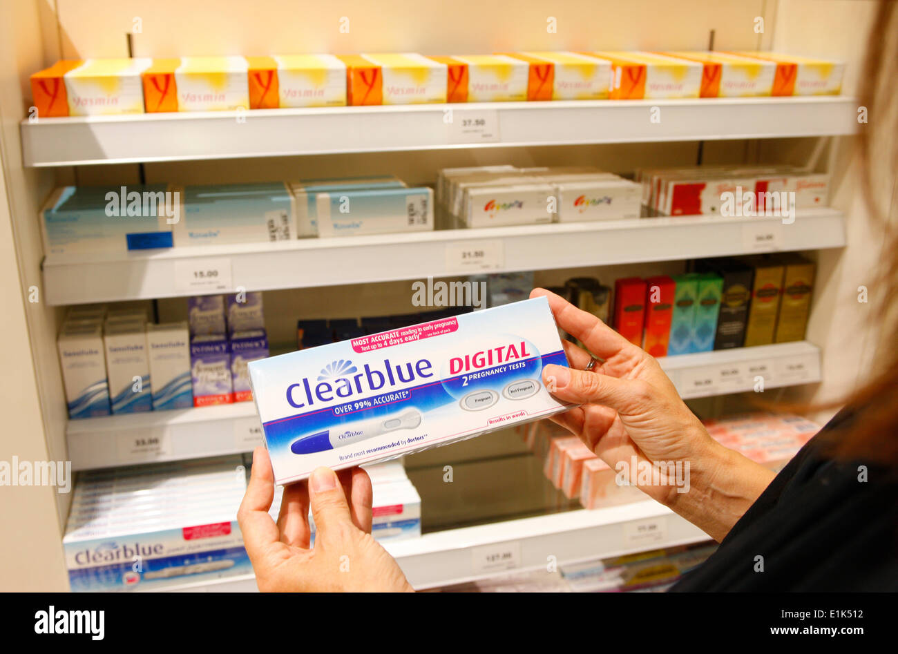 Drugstore Pregnancy test Stock Photo Alamy