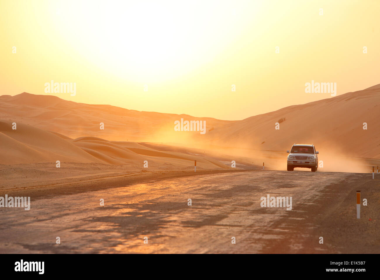 4-wheel drive in Liwa desert Stock Photo