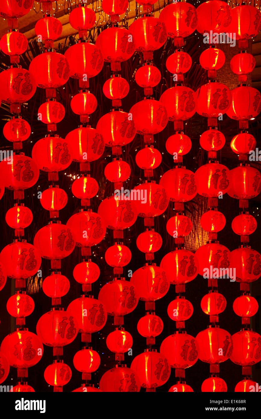 chinese new year lights on