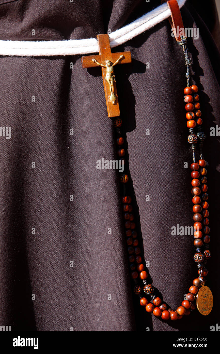 Catholic monk. Stock Photo