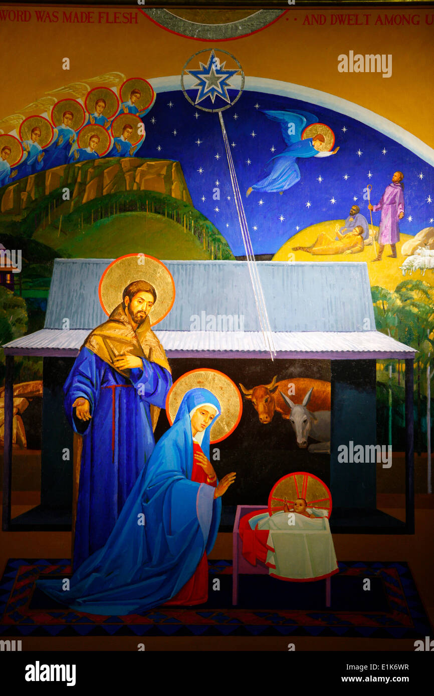 Nativity. Christ Church St Laurence. Stock Photo