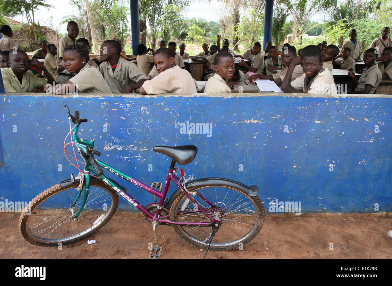 Secondary school in Africa. Stock Photo