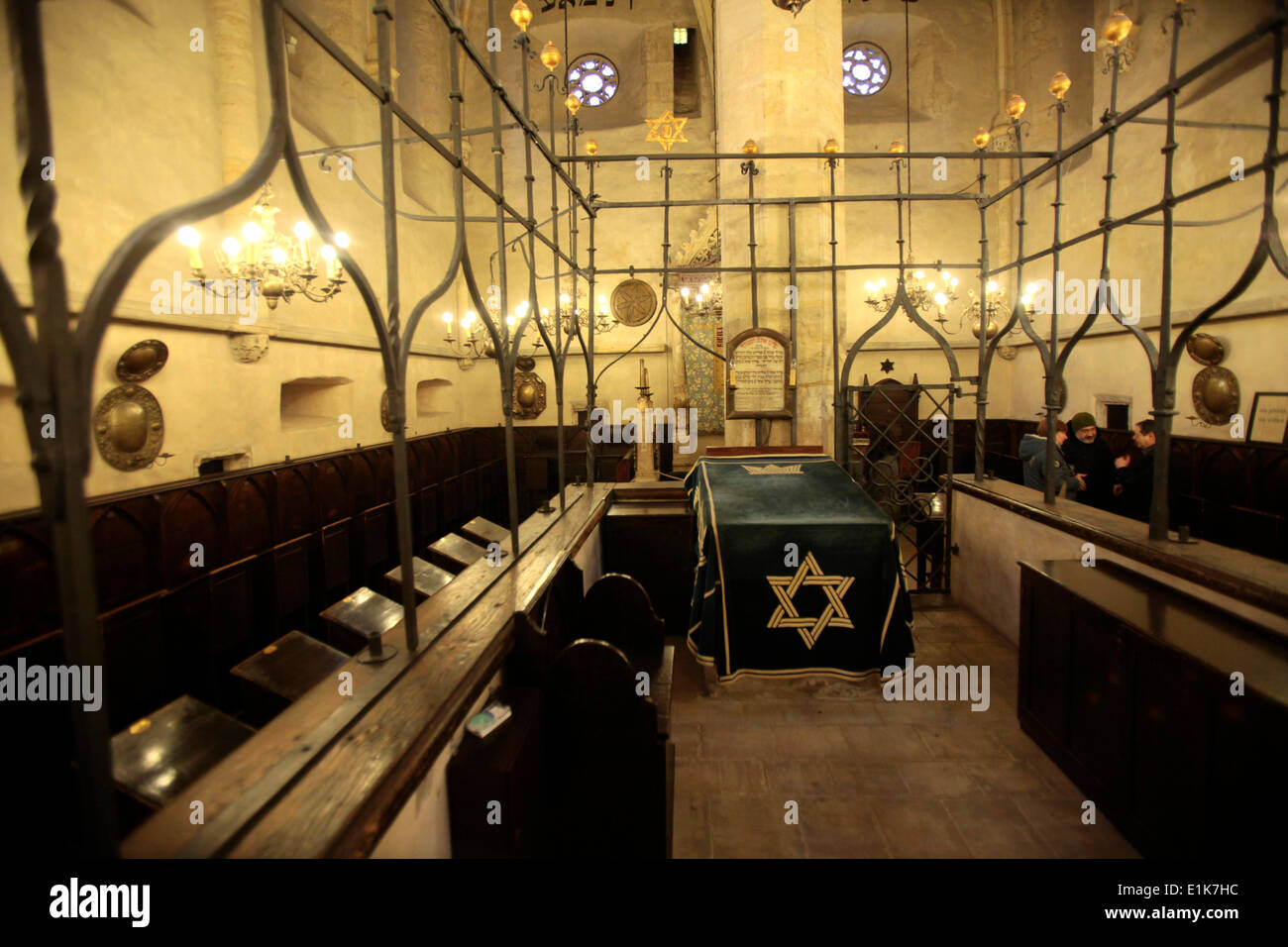 The interior of the old new synagogue the oldest synagogue in europe
