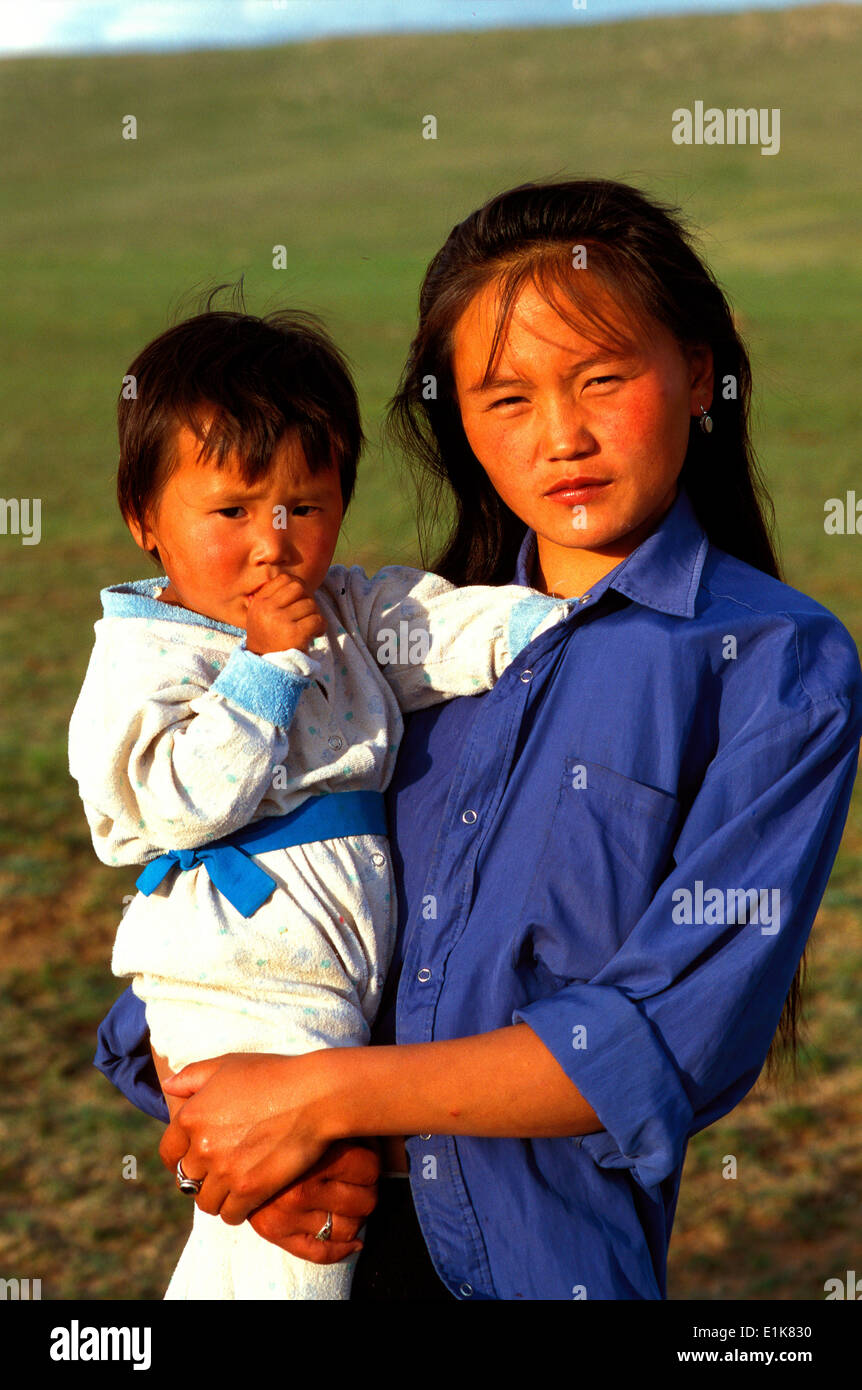 Children in Northern Mongolia Stock Photo - Alamy