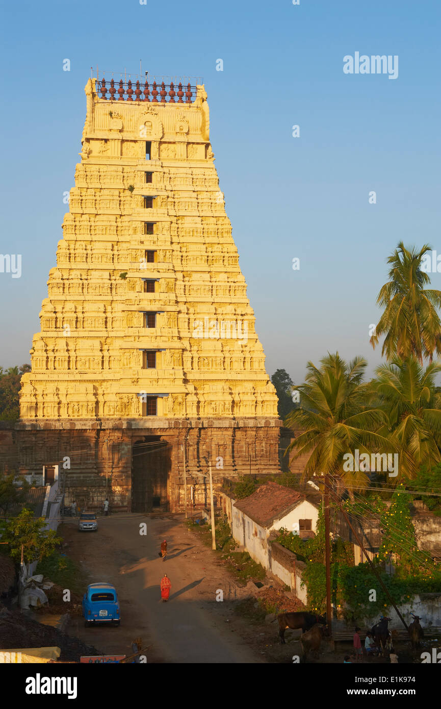 India, Tamil Nadu, Kanchipuram, Devarajaswami temple Stock Photo