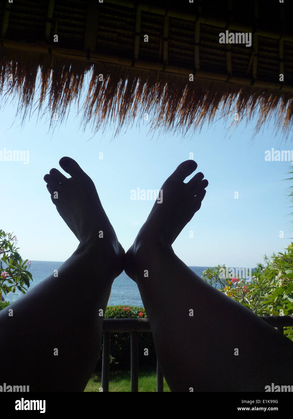 Relaxing in Bali Stock Photo