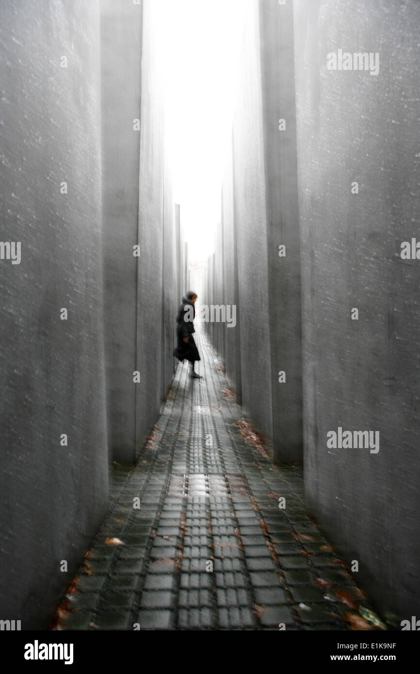 Berlin holocaust memorial Stock Photo