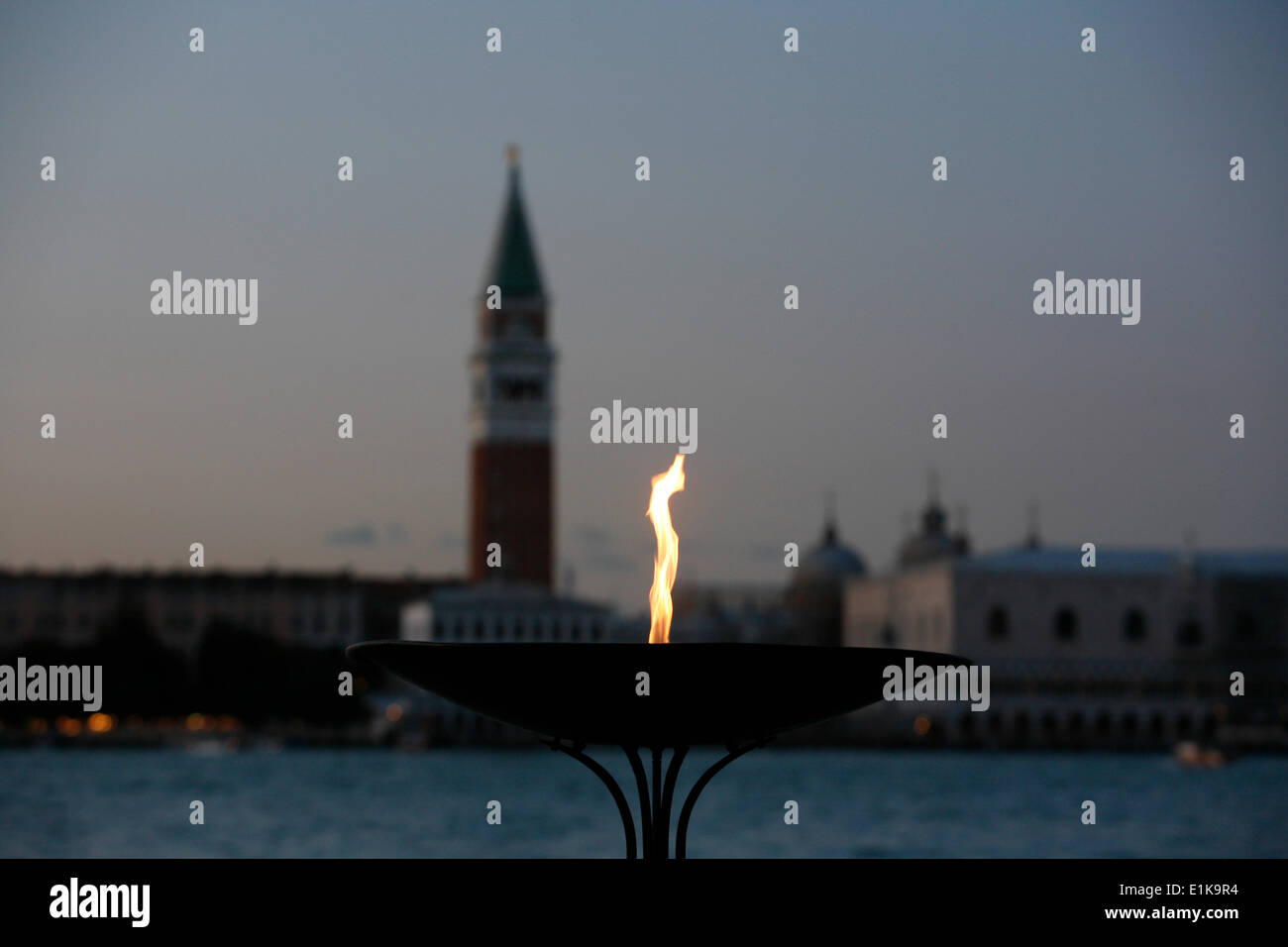 Campanile & piazetta seen from Giudecca island, Venice Stock Photo