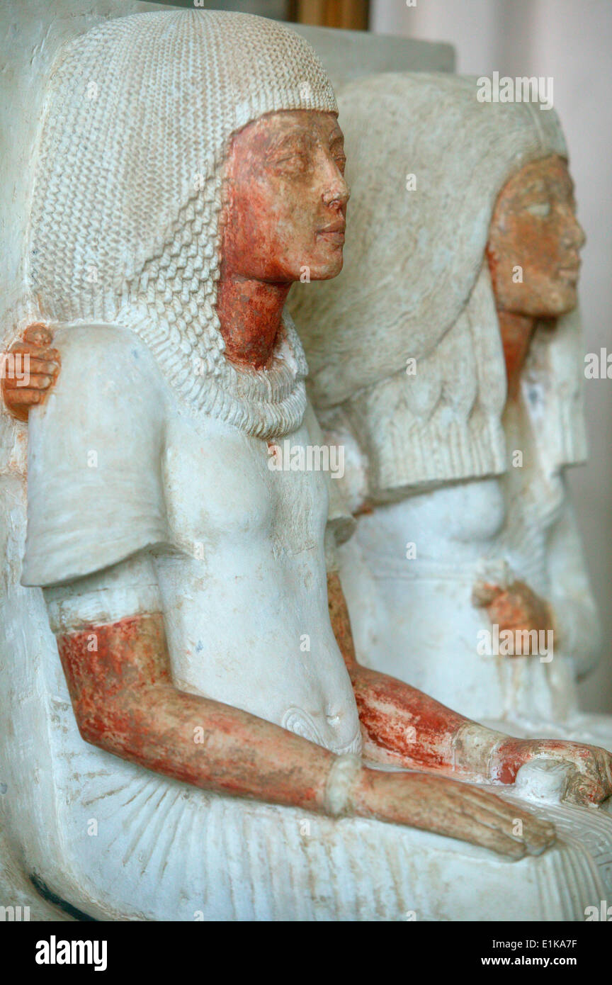 Akhenaton and  Nefertiti Stock Photo