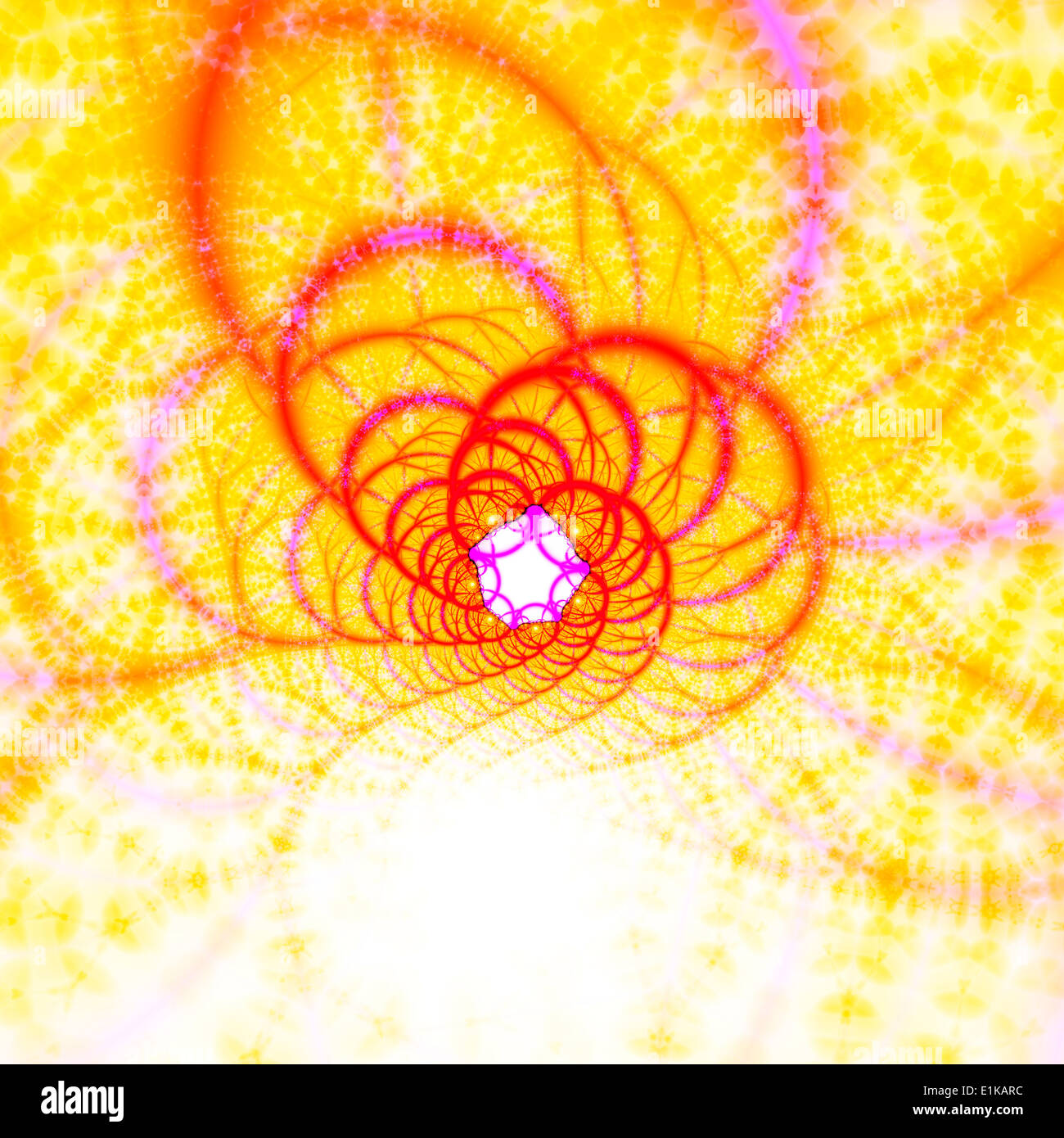 Yellow and red abstract patterns computer artwork Stock Photo - Alamy