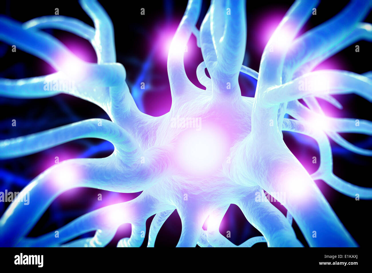 Nerve cell computer artwork Stock Photo - Alamy