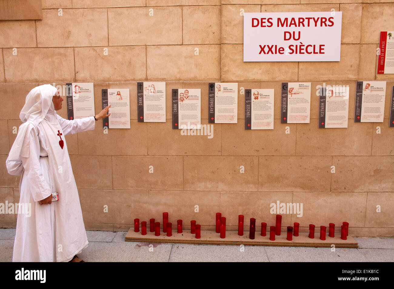 Tribute to the christian martyrs of the 21st century Stock Photo