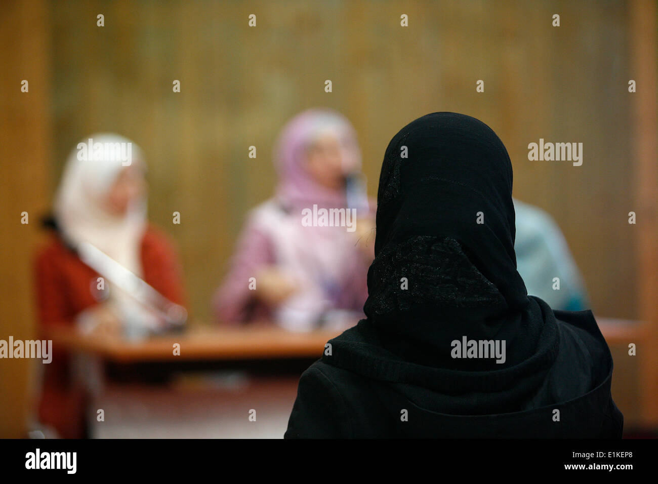 Veiled women at U.O.I.F. annual meeting Stock Photo