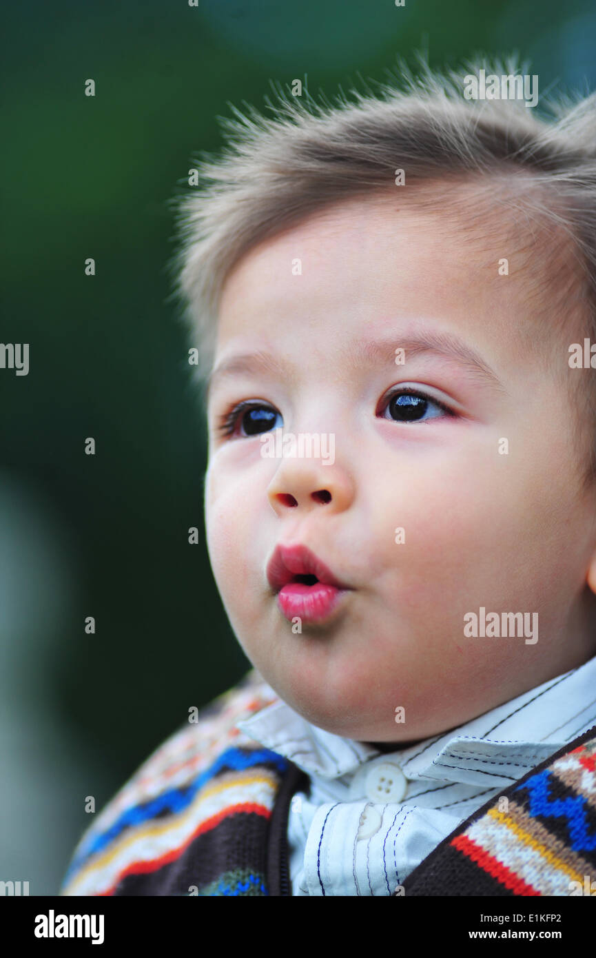 2-year-old boy Stock Photo