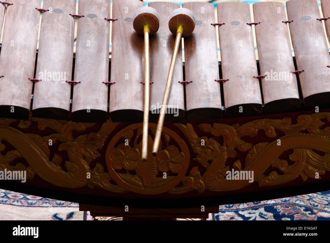 Lanad, Lao xylophone Stock Photo Alamy