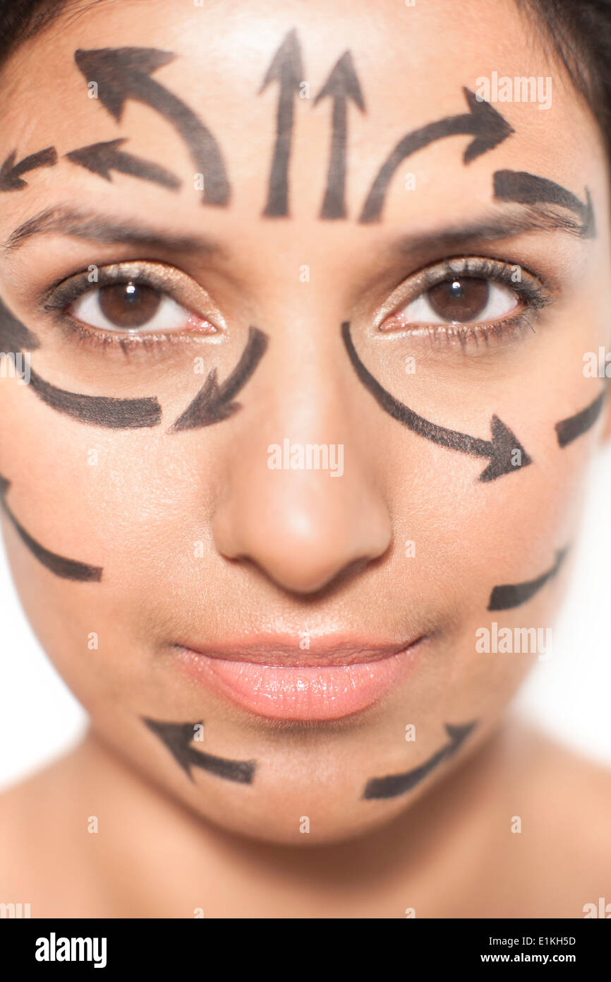 MODEL RELEASED Cosmetic surgery concept. Stock Photo