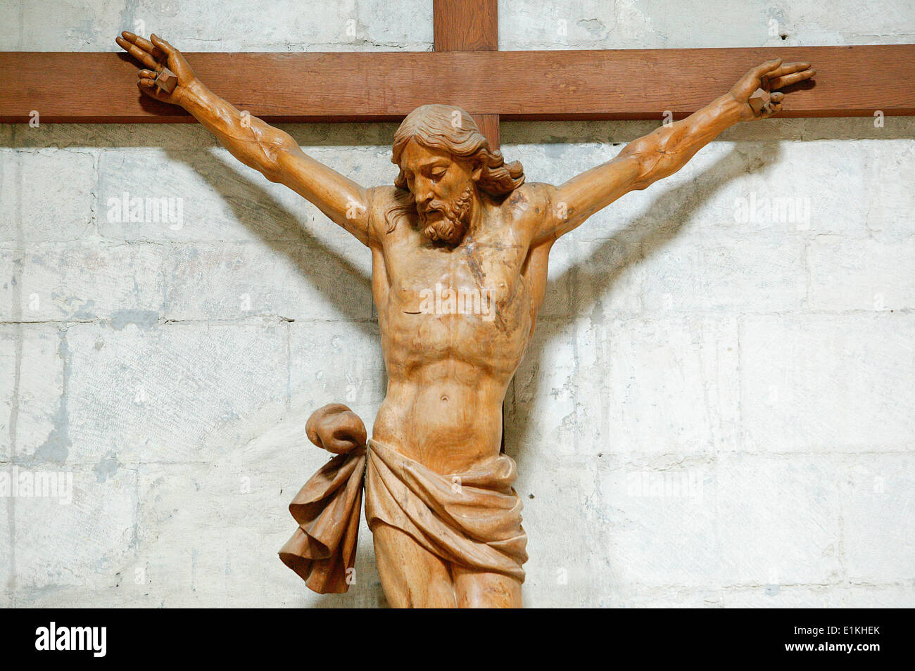 Crucifixion. Saint-Maurice cathedral Stock Photo