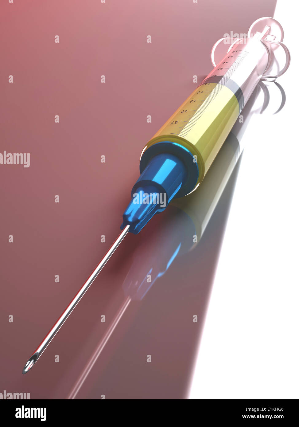 Artwork of syringe Stock Photo Alamy