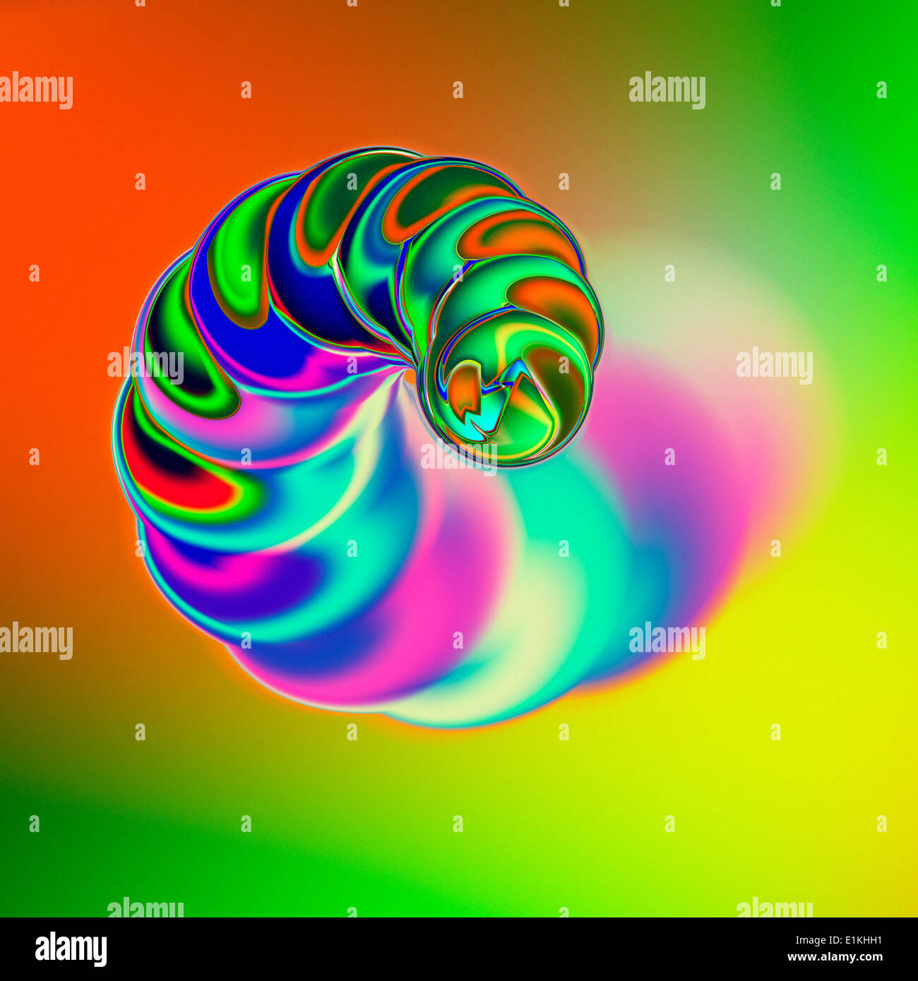 Artwork of a spiral shape. Stock Photo