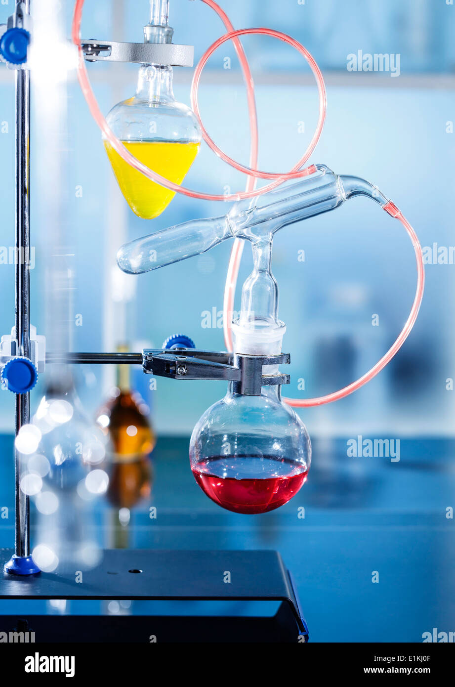 Laboratory flasks used in distillation Stock Photo Alamy