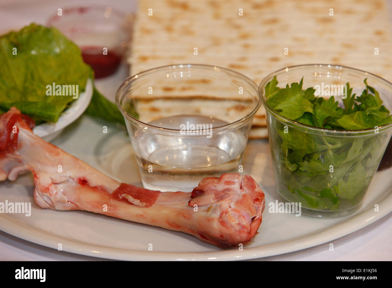Passover celebration dishes Stock Photo