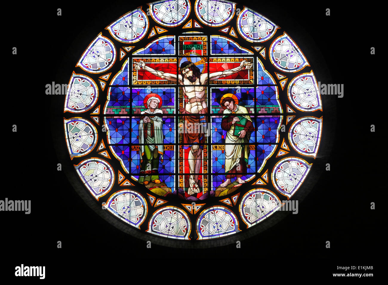 Paris, France NotreDameduRosaire church stained glass Stock Photo Alamy