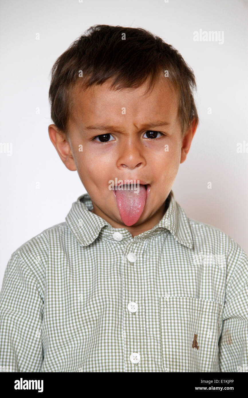 Boy Making A Face Stock Photo - Alamy