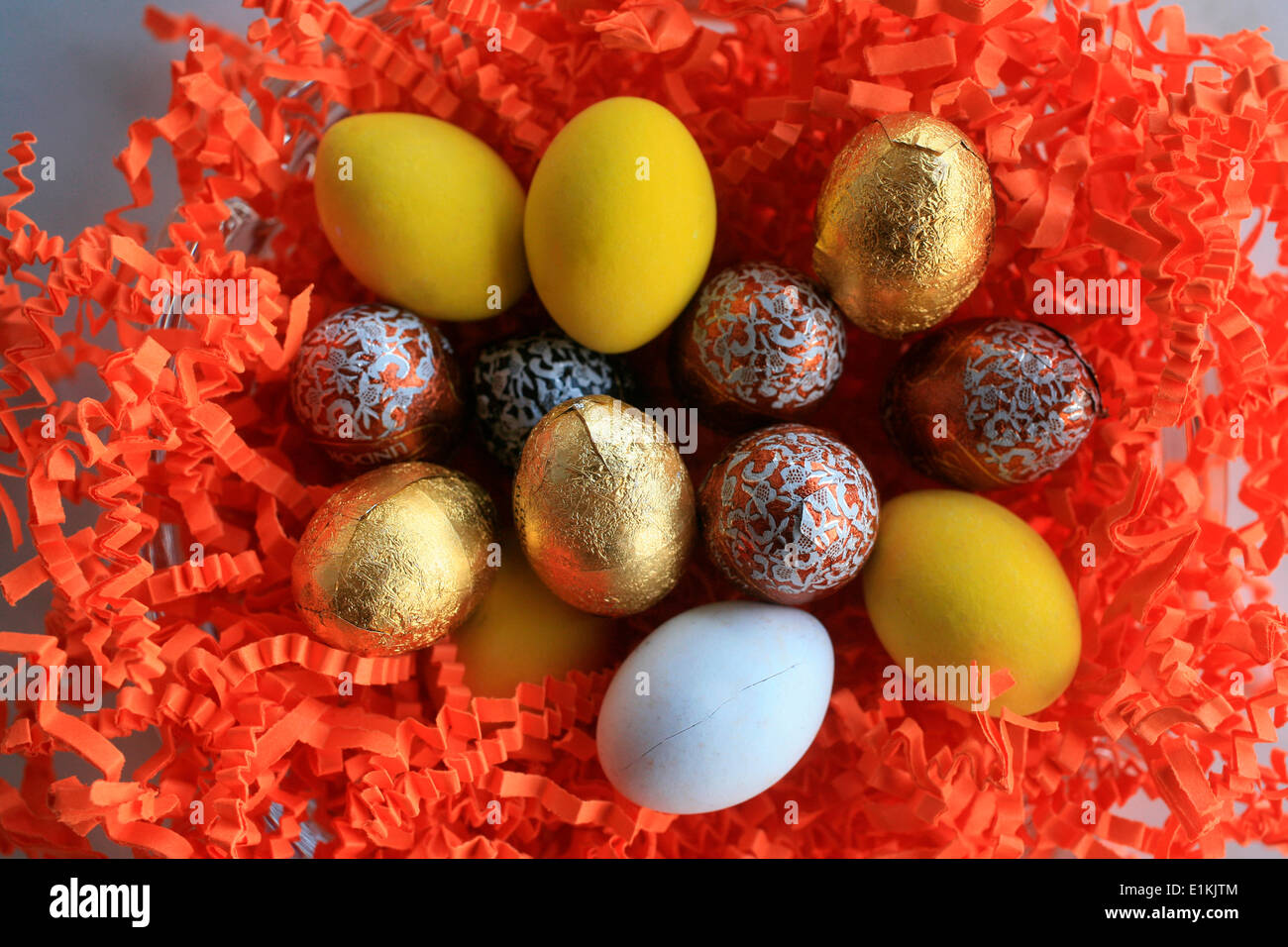 Chocolate eggs Stock Photo
