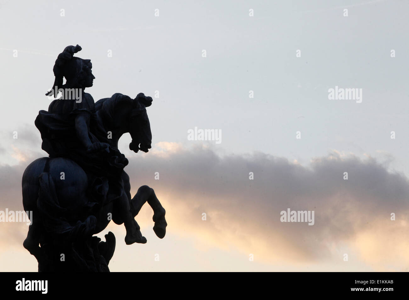 Statue outside the Louvre museum, Paris Stock Photo Alamy