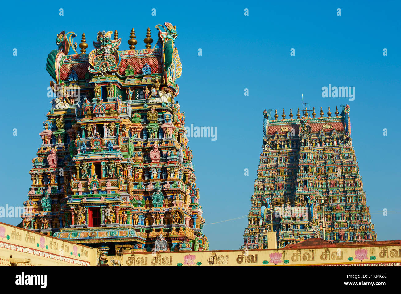 India, Tamil Nadu, Madurai, Sri Meenakshi temple Stock Photo - Alamy