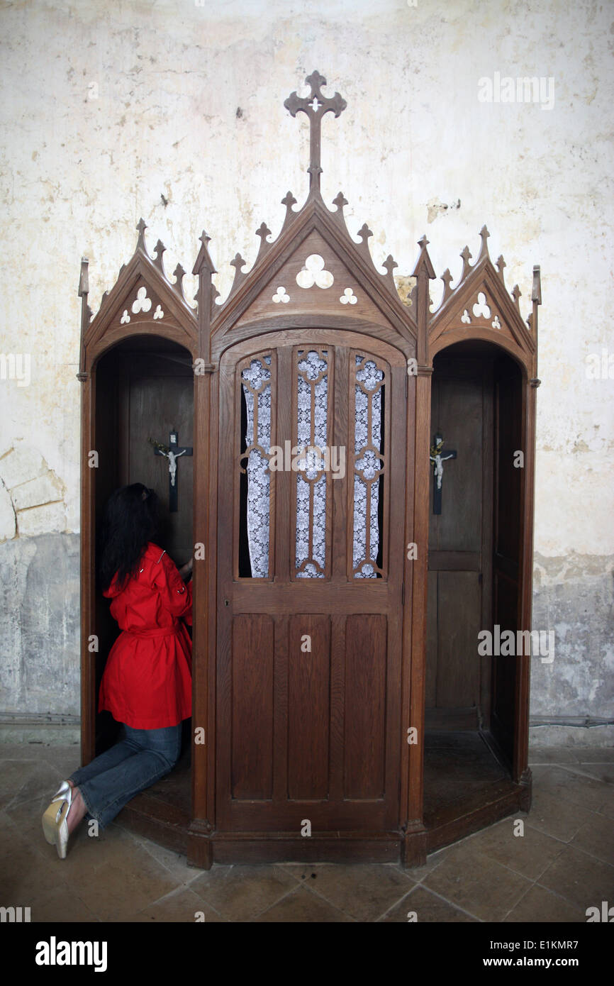 Confession booth hi-res stock photography and images - Alamy