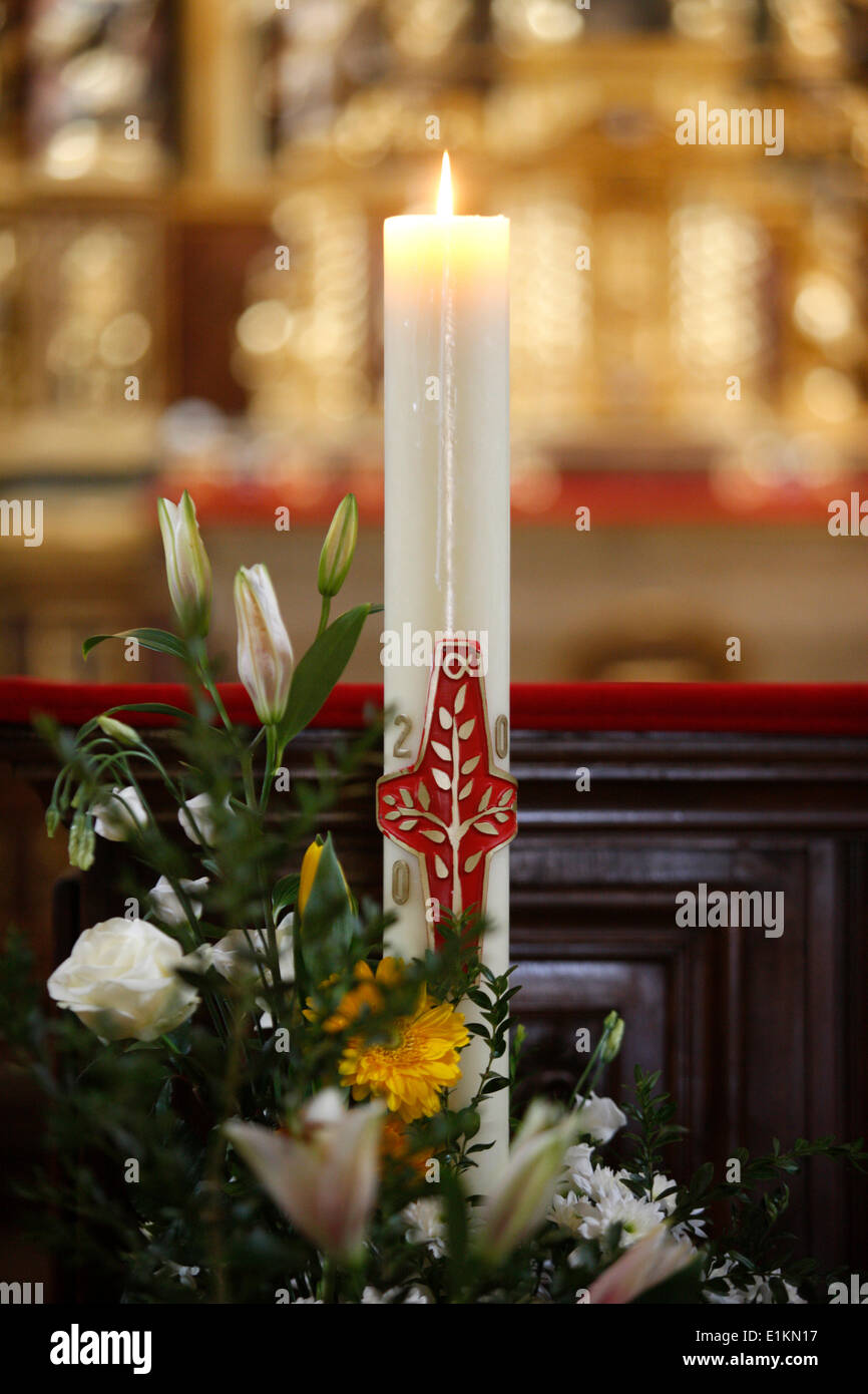 Easter candle Stock Photo