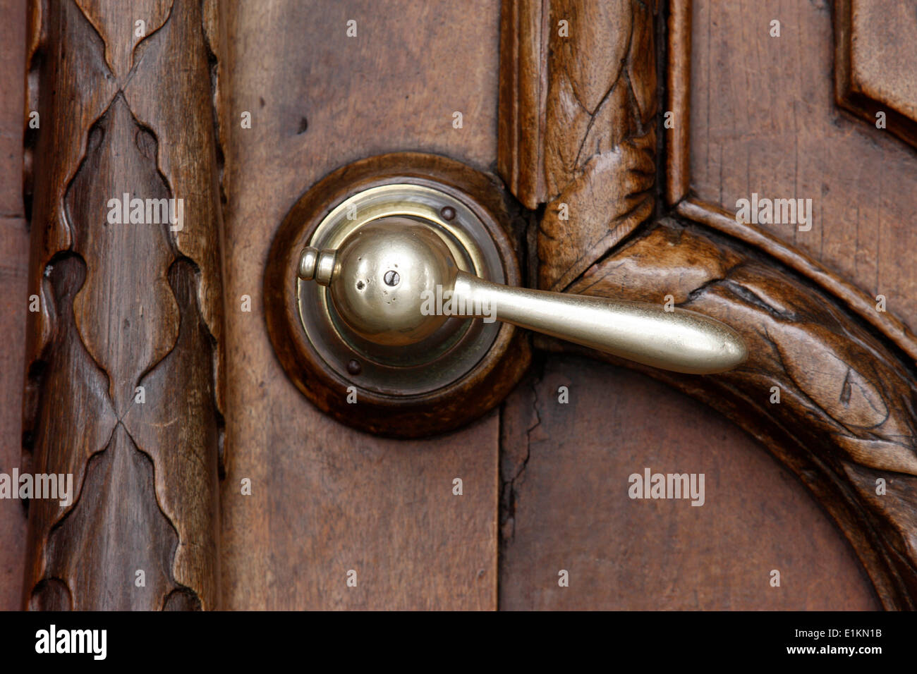 Church door handle Stock Photo - Alamy