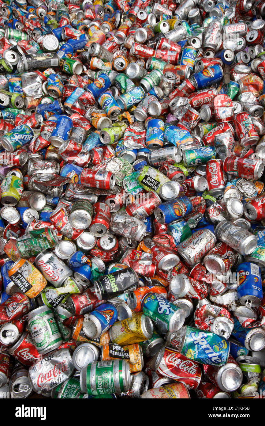 Aluminium recycling Stock Photo