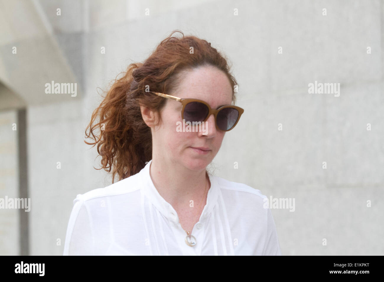 London UK. 6th June 2014. Former News of the World editor Rebekah Brooks  arrives at the Old Bailey as  the judge starts summing up after 7 months. Rebekah Brooks and other defendants including husband Charlie Brooks, Andy Coulson, Ian Edmonson, Clive Goodman;Cheryl Carter, Stuart Kuttner and Mark Hanna are charged in conspiracy to intercept the voice mails of celebrities and victims of crime and members of the British Royal Family Credit:  amer ghazzal/Alamy Live News Stock Photo