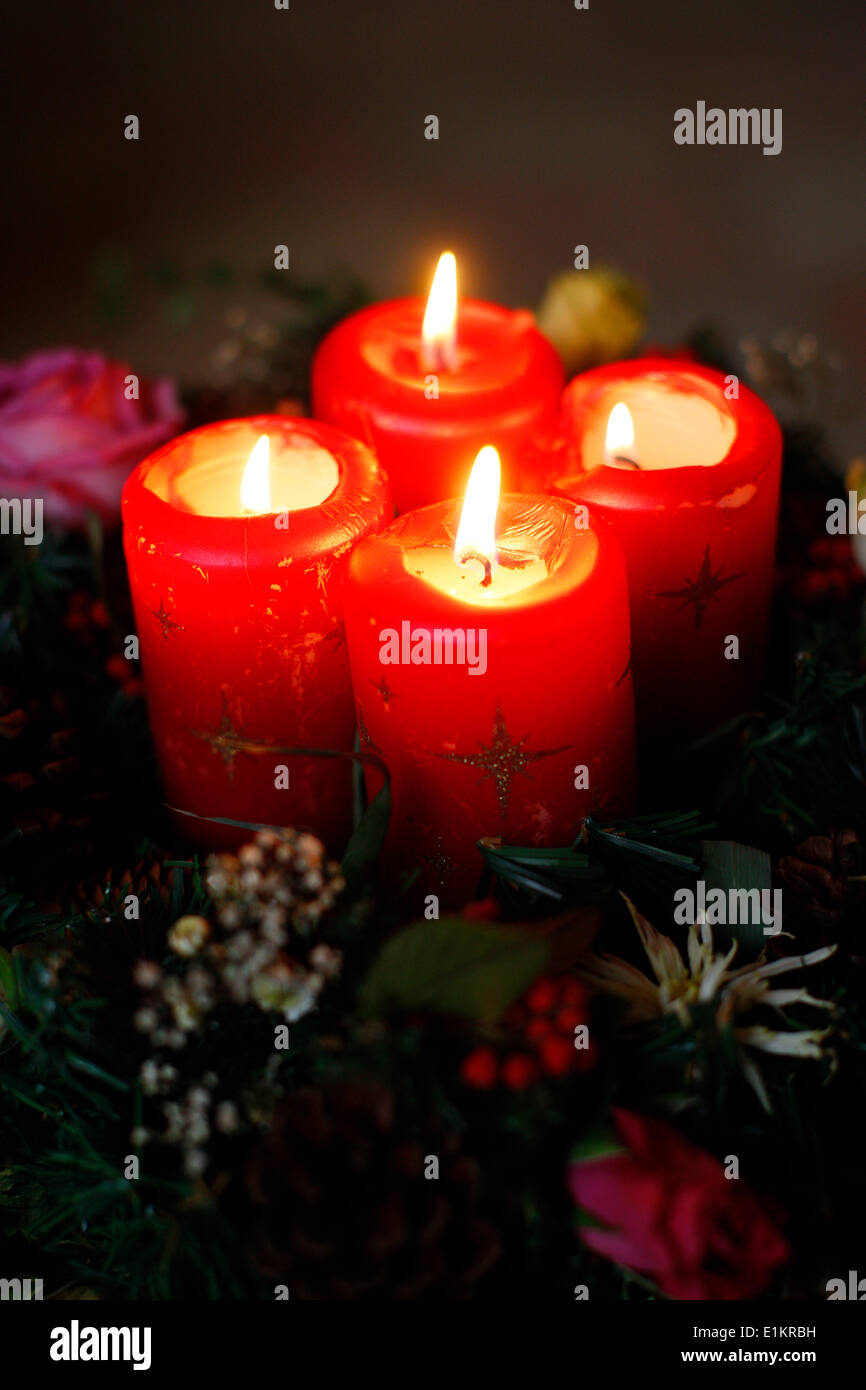 Advent candles Stock Photo Alamy