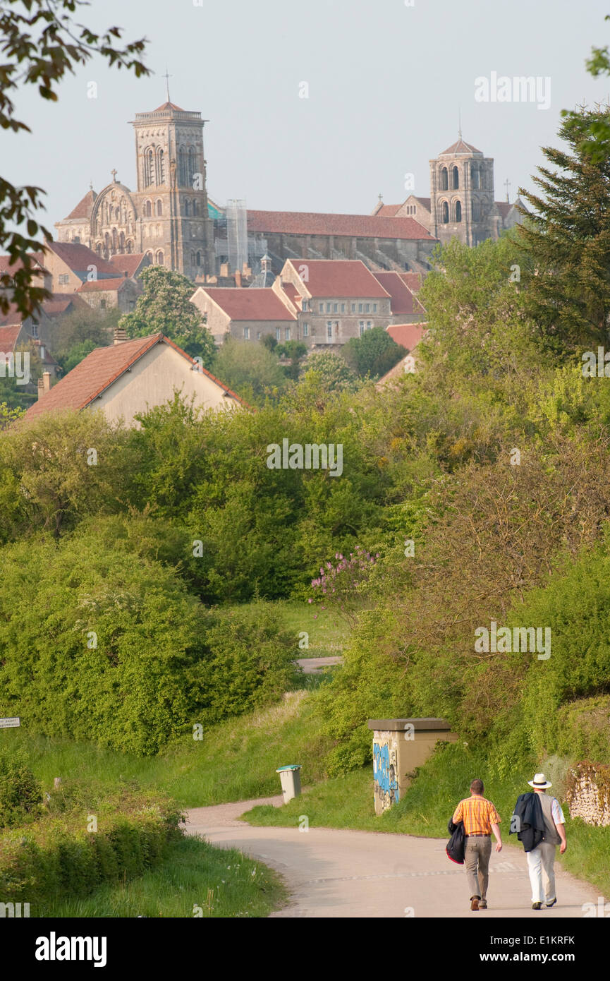 Walking around VŽzelay Stock Photo