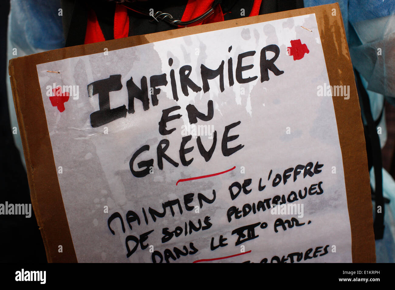 Nurses' protest Stock Photo