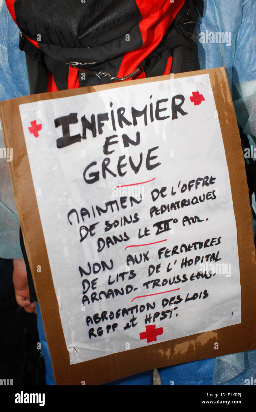 Nurses' protest Stock Photo