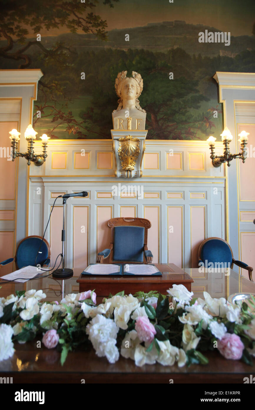 French town hall Stock Photo Alamy