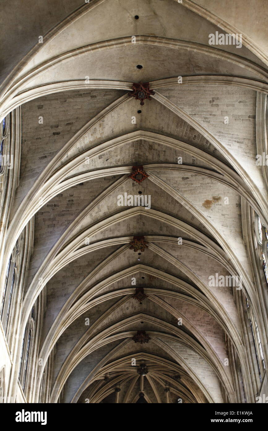 Saint Severin church arches Stock Photo