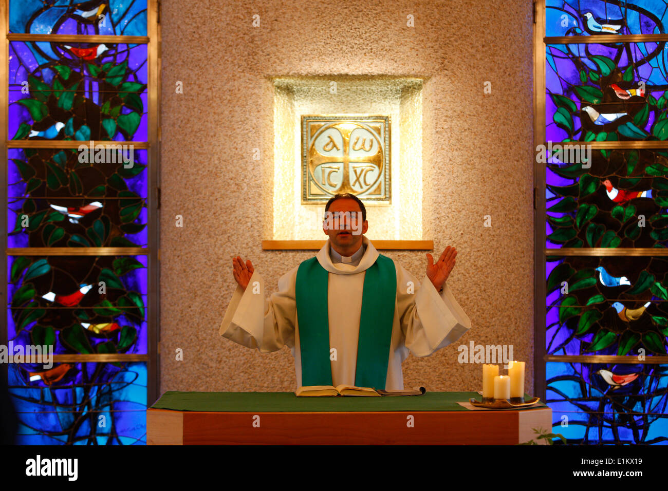 Shrine of Our Lady of la Salette. Catholic mass Stock Photo Alamy