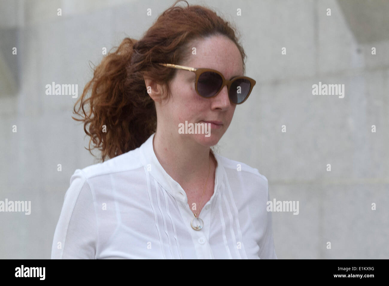 London UK. 6th June 2014. Former news of the World editor Rebekah Brooks  arrives at the Old Bailey as  the judge starts summing up after 7 months. Rebekah Brooks and other defendants including husband Charlie Brooks, Andy Coulson, Ian Edmonson, Clive Goodman;Cheryl Carter, Stuart Kuttner and Mark Hanna are charged in conspiracy to intercept the voice mails of celebrities and victims of crime and members of the British Royal Family Credit:  amer ghazzal/Alamy Live News Stock Photo