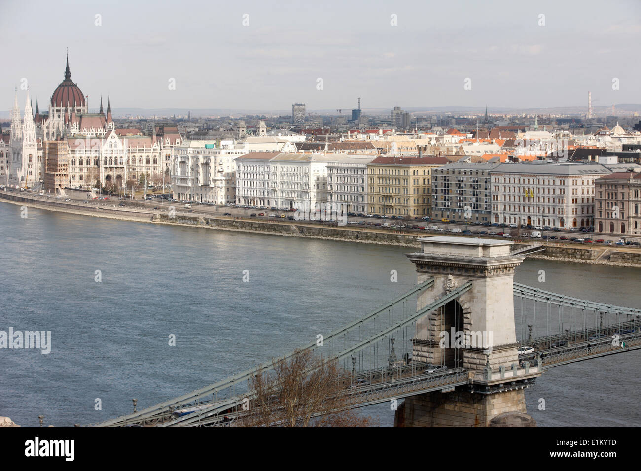 Chain Bridge and Danube River Stock Photo - Alamy