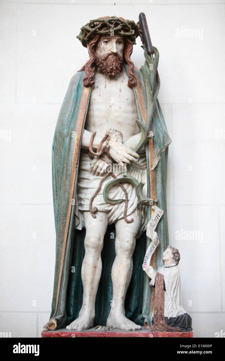 16th century Ecce Homo statue in Saint-Etienne's cathedral Stock Photo